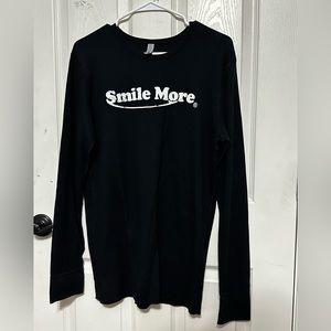 Smile More Roman Atwood Next Level brand size Large thermal long sleeve
